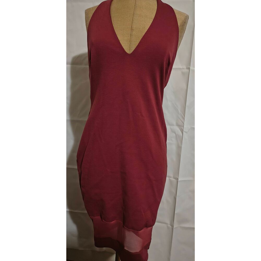 GBG Marlow Halter Mesh Midi Dress Brick Rose Marlow and Mae Size M Body contour